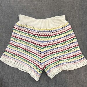 Zara High Waist Knit Shorts